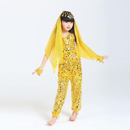 Stage Wear 2023 Children Belly Dance Costumes Girls Performance Dancing Sets Sari Dresses For Kids Dancewear