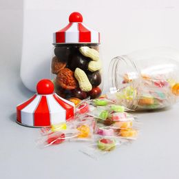 Storage Bottles Festive Red Decorative Jar With Transparent Seal For Storing Dry Fruits And Sweets - Christmas Special
