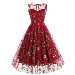 Casual Dresses Y2k Embroidery Retro Party Night Dress Summer Contrast Sexy Slim Fit Women High Waist Wedding Birthday Vestidos