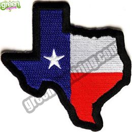 Whole Texas State Map Texas Flag Embroidered Patch Iron on Armband Badge Army Tactical Military Biker Patch DIY Applique Acces2651