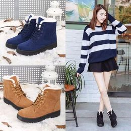 Boots Women Plus Size 44 Snow Boot For Winter Shoes Heels Ankle Botas Mujer Warm Plush Insole Woman