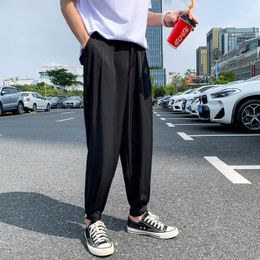 Men's Pants Spring Summer Suit Men Casual Harajuku Korean Fashion Smart Black Straight Harem Male Streetwear
