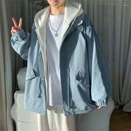 Men's Jackets Coats Male Casual Veste Korean Spring Zipper Patchwork Hooded 2023 Homme Hoodies Men Autumn Streetwear