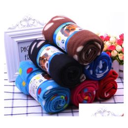 Other Dog Supplies Pet Blanket High Quality Warm Paw Print Pets Puppy Dogs Cat Bed Blankets Cushion Er Towel Lovely Blanke Sn2348 Dr Dhsyg