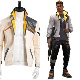 Mens Jackets Game Valorant Phoenix Cosplay Costume Jacket Coat Only Adult Men Halloween Carnival Costumes 230921