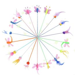 Cat Toys 1 Pc Colorf Sounding Dragonfly Feather Tickle Rod Teaser Interactive Training Pet Fun Supplies 5492 Q2 Drop Delivery Home Ga Dh9Y8