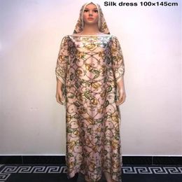 Plus size Comfortable Silk Kaftan Dresses beautiful Dashiki Printed Silk African long dresses for lady african for lady262a