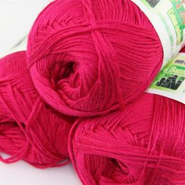 Multi-color optional Lot of 3 skeins Soft Natural Smooth Bamboo Cotton Yarn Knitting B265Q