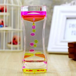 Decorative Objects Figurines Liquid Sensory Hourglass Autism Accessories Two Colour Oil Timer Visual Toy Sedation 230921