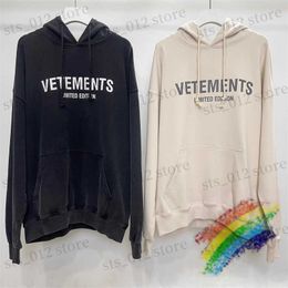 Men's Hoodies Sweatshirts 2023FW Limited Edition Washed Hoodie For Men Women 1 1 High Quality Vintage Oversized VTM Coat T230921