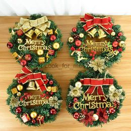 Christmas Decorations Multi Style 30cm Merry Christmas Tree Wreath Door Hanging Garland Wall Drop Ornament Xmas Wreaths Gift Navidad Natal New Year HKD230921