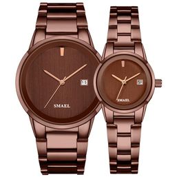 SMAEL brand Watch offer Set Couple lUXURY Classic stainless steel watches splendid gent lady 9004 waterproof fashionwatch281e