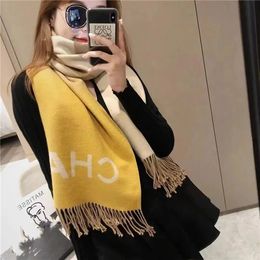 Classic Design Cashmere Warm Scarf Men's and Women's Winter Large letters Shawl