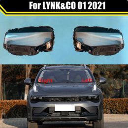 Car Headlight Cover Lens Glass Shell Front Headlamp Caps Transparent Lampshade Auto Light Lamp Case For LYNK&CO 01 2021