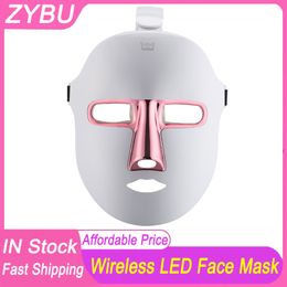 Wireless LED Facial Mask 7 Colours Light Photon Therapy Face Beauty Mask Skin Whitening Lifting Acne Wrinkles Removal Beauty Tool Facial Rejuvenation