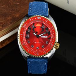 Three stitches working Mens Quartz Watch Luxury Watches With Double calendar Leather Strap Japan Top Brand High Quality Fashion Me199U