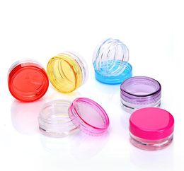 mini sample jar plastic 5g 5ml PS transparent lip balm face eye cream container pot clear round wide-mouth Rose Gold Acrylic cosmetic container for travelling