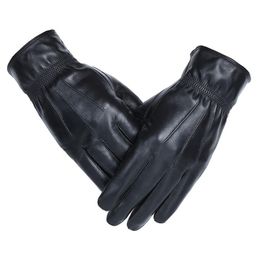 Five Fingers Gloves Mens Cashmere Warm Mitten Personalized Soft Motorcycling Windproof Mittens Winter Thick Leather Glove Drop Deliver Dhj4O