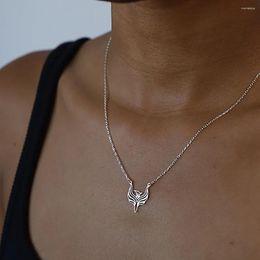 Pendant Necklaces Phoenix Necklace God Bird Supernatural Amulet Stainless Steel Link Chain Gift For Woman Man Fashion Jewelry