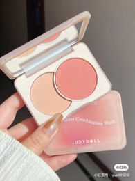 Blush Judydoll Dual-color Combination Blush Natural Brighten Skin Tone Makeup Expansion Convergence Blend Nude Blush 6g 230921
