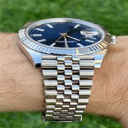 Luxury Wristwatch Automatic Men's Datejust 41 126334 Fluted Bezel Blue Index Jubilee 2023280x