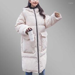 Women's Trench Coats Casacas Para Mujer Invierno 2023 Winter Padded Jacket Women Hooded Coat Thicken Cotton Warm Loose Overcoat Chaqueta