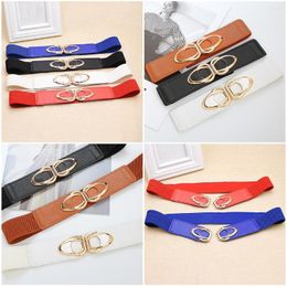 Belts Solid Colour Waistband PU Leather Cummerbunds Strap Metal Buckle Elastic Wide Waist Belt Female Apparel Accessories