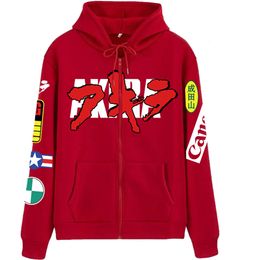 Men's Hoodies Sweatshirts Anime Akira Cosplay Hoodies Akira Jacket Costume Sweatshirts With Zipper Cozy Tops Pullovers Sudadera felpa moletom 230921