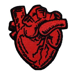 High Quality Heart Structure Embroidered Patch For Clothing Iron On Sew On T-shirt Hat Bag DIY Decoration 255h