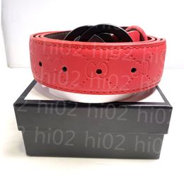 Fashion Big buckle genuine leather belt White box designer men women high quality mens belts222