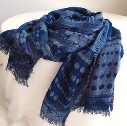 Scarves Unisex Style Soft Cotton Luxury Scarf Shawl Jacquard Head Tassel Long Large Thin Fashion Classic 60x185cm 230921