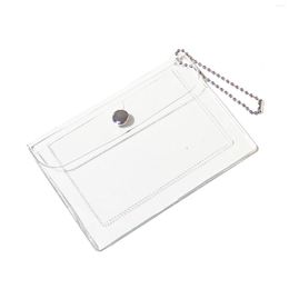 Card Holders Men Women Storage Practical Gifts Case Cute Portable Transparent PVC Snap Closure Girls Mini Coin Purse Party Waterproof