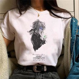 Women's T Shirts Violet Evergarden Shirt Women Summer Funny Designer T-shirts Female Manga Anime Clothing