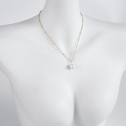 Pendant Necklaces High Quality Stainless Steel Bead Chain Necklace With Deluxe Nature Pearl As Mother's Day Gift