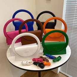 Evening Bags Trendy Designer Handbags For Women Pu Leather Top-handle Fashion Luxury Ladies Simple Crossbody Shoulder Bag 7 Colours