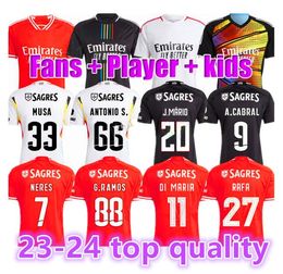 2023 24 Fans Player soccer jerseys RAFA G.RAMOS 2023 24 home away 3rd Men kids kit Football shirt OTAMENDI Grimaldo Joao Mario Yaremchuk666