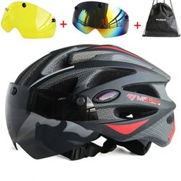 Ski Helmets MOON Integrally-molded Cycling Helmet for Racing Ultralight Bicycle Helmet for Men and Women Bike Helmet with magnetic glasses 230921