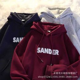 Autumn and Winter Korean Version Thickened Women's Sweater Hooded Letter Printed Ins Casual Live Broadcastyysr