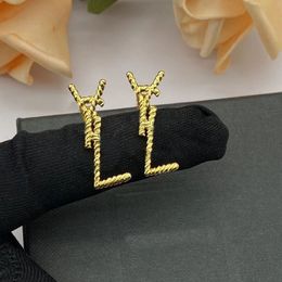 18k Gold Thread Designer Earrings Fashionable Luxury Women's Earrings Celebrity Jewellery