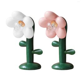 Table Lamps NightStand Flower Lamp Decor Desk Light For Bedside Bathroom Cafe
