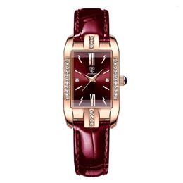 Wristwatches 2023 Diamond Fashion Quartz Watches For Women Square Shaped Casual Waterproof Ultra-thin And Exquisite Women's