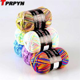 TPRPYN 10Pcs500g Colourful 3ply Segment Dyed milk Cotton Yarn Baby Doll Blanket Handmade Crochet Knitting Yarn 2009242726