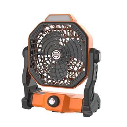 7800mAh Camping Fishing Fan Rechargeable Desktop Portable Circulator Ceiling Electric Fan with Power Bank LED Lighting