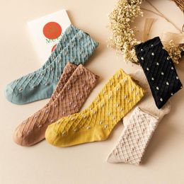 Women Socks 1Pair Japanese Korea Fashion Elegant Harajuku Retro Woman Floral Vintage Novelty Ethnic Cotton Casual Cute Girls Funny Sox