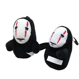 Plush Keychains 10Pcs No Face Man Plush Toys Key Chain Spirited Away Keychains Anime Cute Stuffed Pendants Wholesale 230921