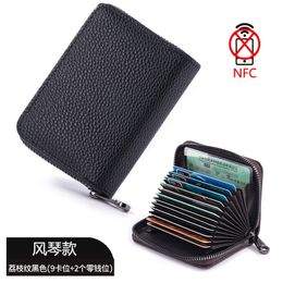 31 Colours New Classic Organ Card Holder Multi-Card Zipper Coin Purse Small Clutch PU Money Bag Cardholder Wallets for Men and Women