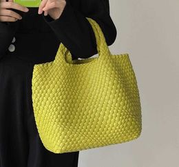 Designer bag Botegss Ventss Shoulder bags New Handmade Woven Bag Artificial Leather Large Capacity Set Handheld Women's One Mother Basket Have Logo