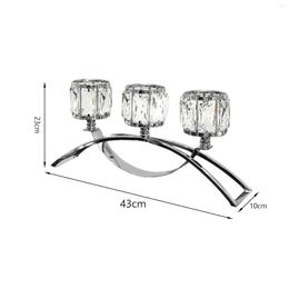 Candle Holders 3 Arm Glass Bowl Tealight Candelabra Elegant Tea Light Holder Taper Stand For Living Room Party Holiday Decor