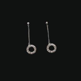 Fashion diamond earrings aretes for lady women Party wedding lovers gift engagement jewelry for Bride With BOX204M