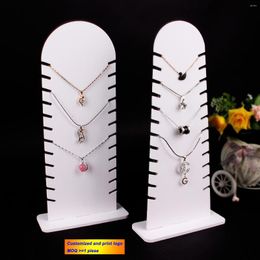 Sacchetti per gioielli Organizzatore per espositori per collane multiple in acrilico con supporto per mensola